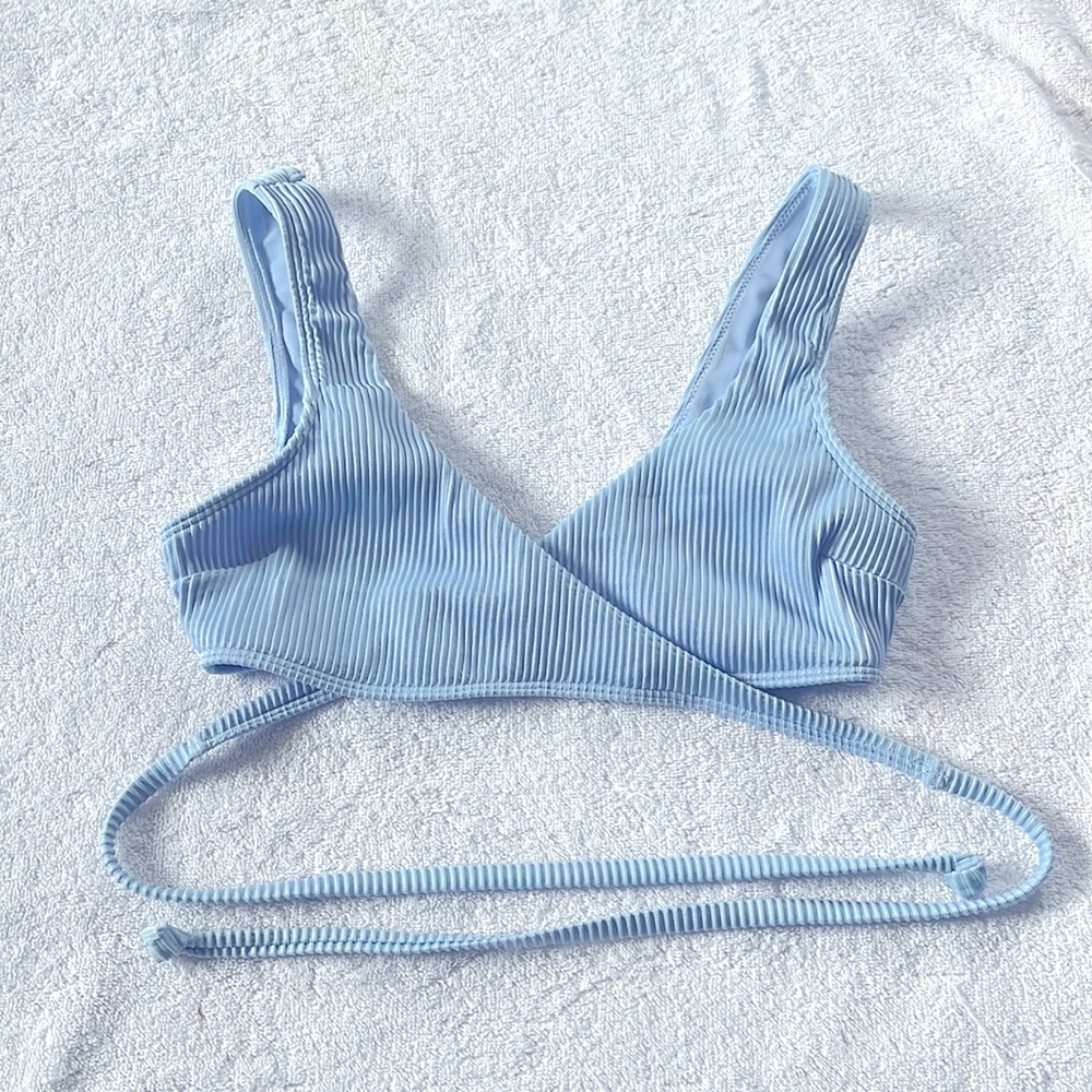 Hollister Women’s Ribbed Wrap Triangle Bikini Top